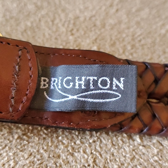 Brighton braided belt size 32 Large brown leather - Picture 4 of 6
